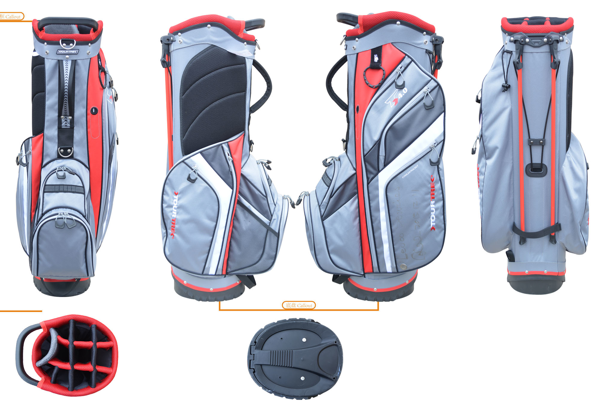 T4 0 Stand Bag Mid range TourGolf Logo